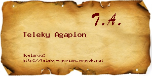 Teleky Agapion névjegykártya